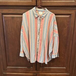 Striped oversized American Eagle button down sz S